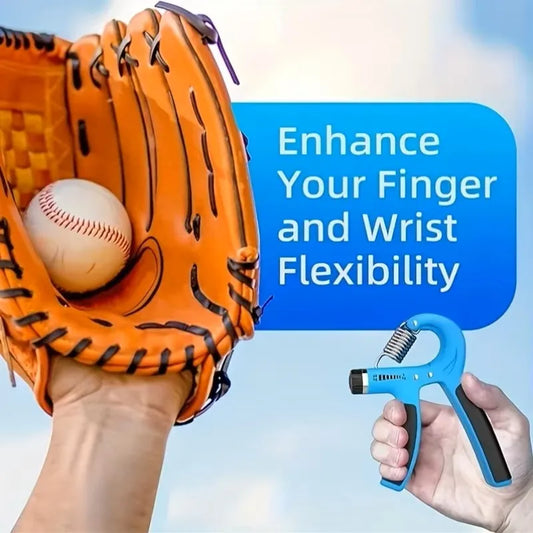 Adjustable resistance hand grip strengthener with ergonomic non-slip handles - product image