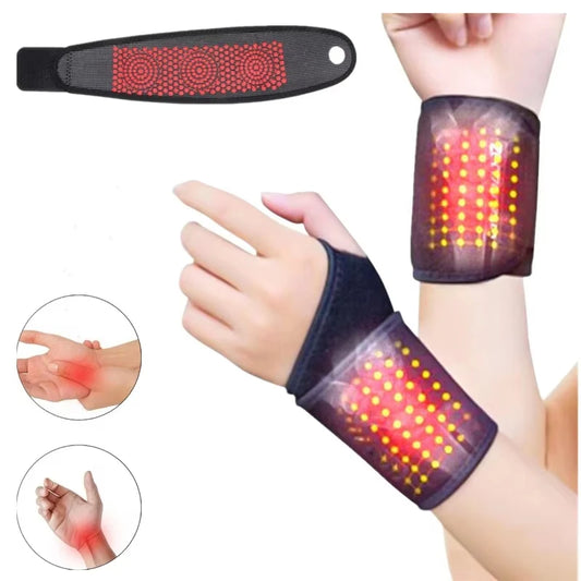 Adjustable sport wrist band with compression support and thumb hole for hand comfort - product image