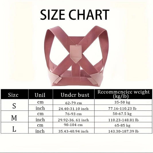 Adjustable upper back posture corrector with breathable cross straps for adults - product image