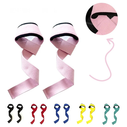 Adjustable weightlifting wrist straps with non-slip cotton and neoprene - product image