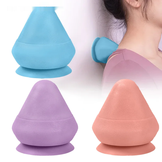 Adsorption silicone fascia massage ball with suction base for full body use - product image