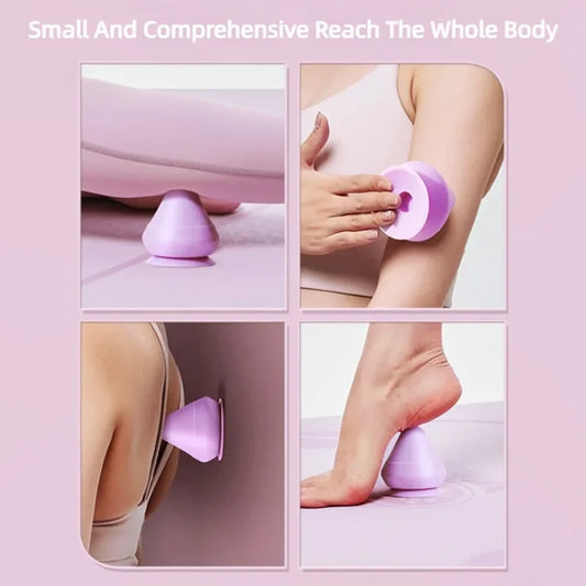 Adsorption silicone fascia massage ball with suction base for full body use - product image