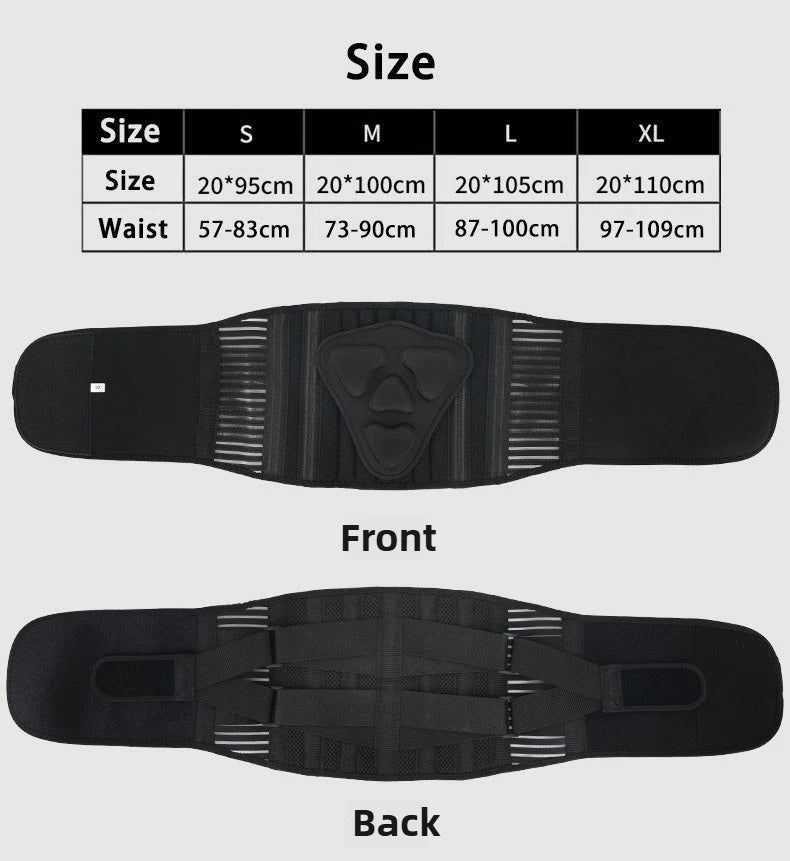 Back brace with memory aluminum stays and adjustable dual elastic straps - product image