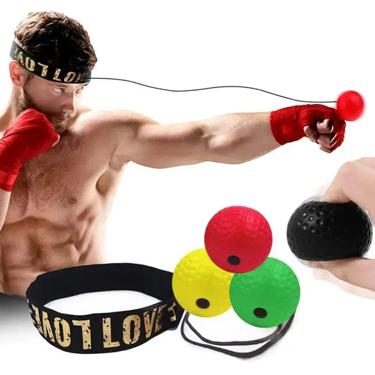 Boxing reflex ball with adjustable headband for reaction and agility training - product image