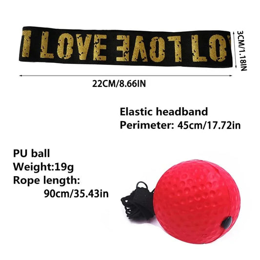 Boxing reflex ball with adjustable headband for reaction and agility training - product image