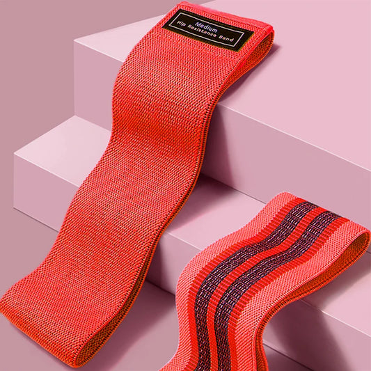 Braided fabric resistance loop band set for leg and hip workouts - product image