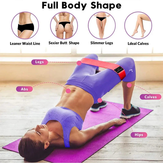 Braided fabric resistance loop band set for leg and hip workouts - product image