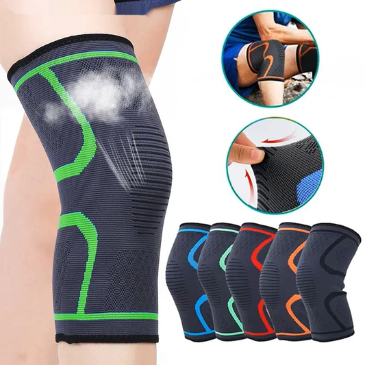 Breathable elastic knee support brace with compression for sports and rehab - product image
