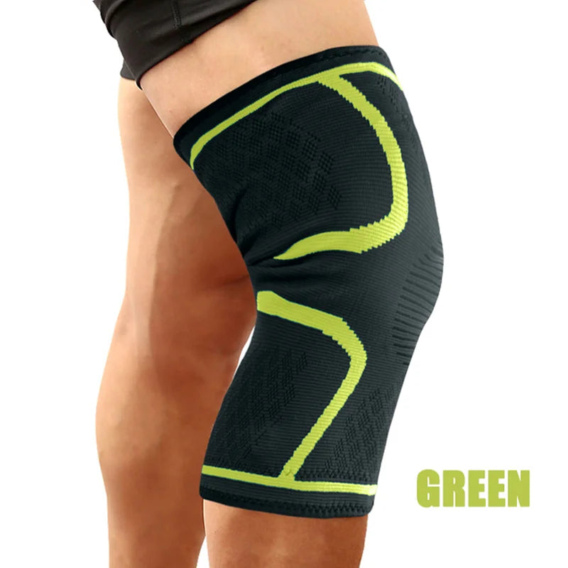 Breathable elastic knee support brace with compression for sports and rehab - product image