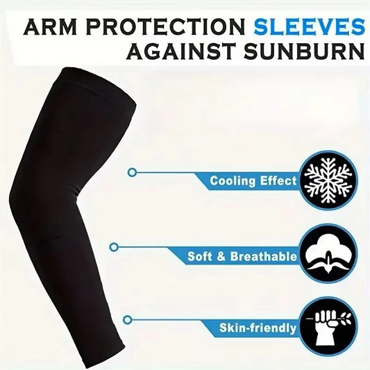 Breathable uv protective arm sleeves set polyester material for outdoor use - product image