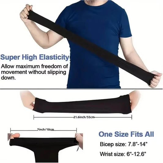 Breathable uv protective arm sleeves set polyester material for outdoor use - product image