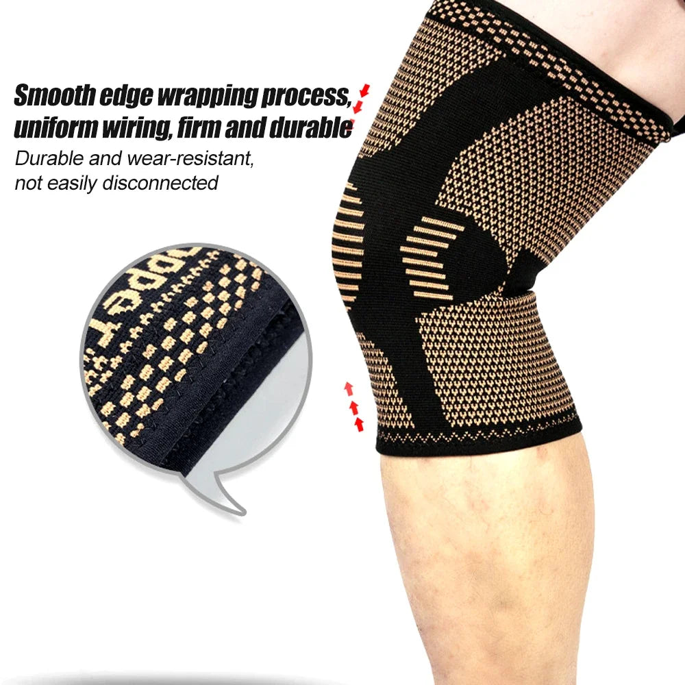 Copper compression knee brace with 3d weave technology for joint pain relief - product image