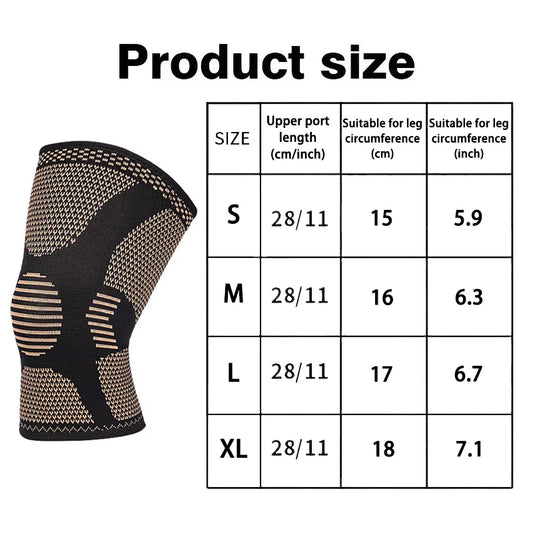 Copper compression knee brace with 3d weave technology for joint pain relief - product image