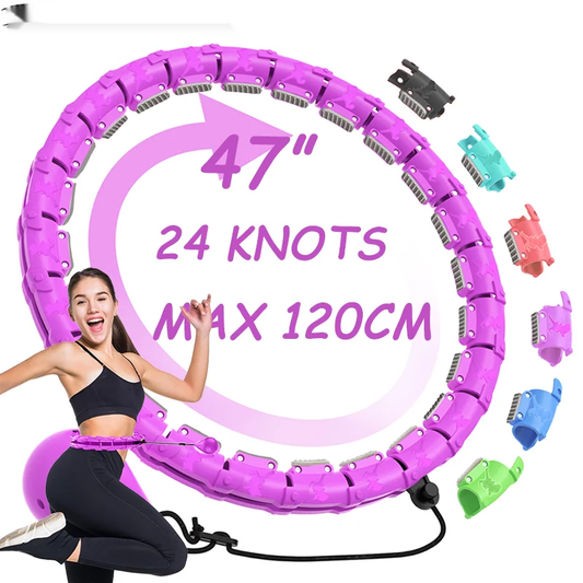 Detachable adjustable sports hoop with massage nodes for waist training - product image
