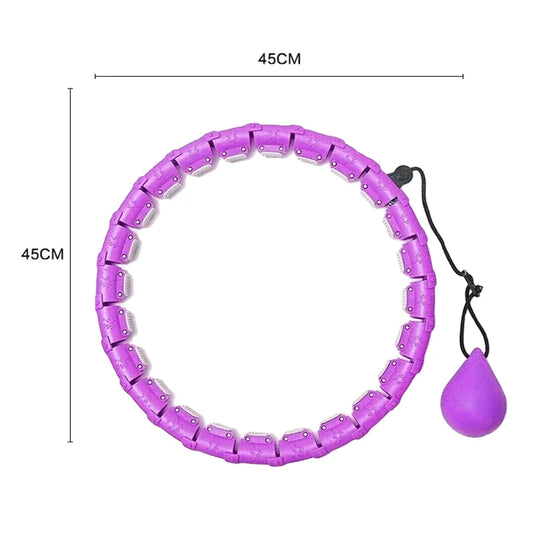 Detachable adjustable sports hoop with massage nodes for waist training - product image