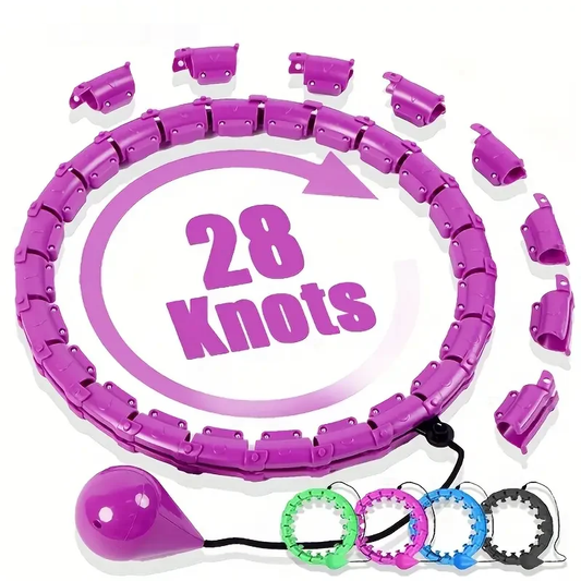 Detachable adjustable waist training pilates fitness hoop with massage - product image