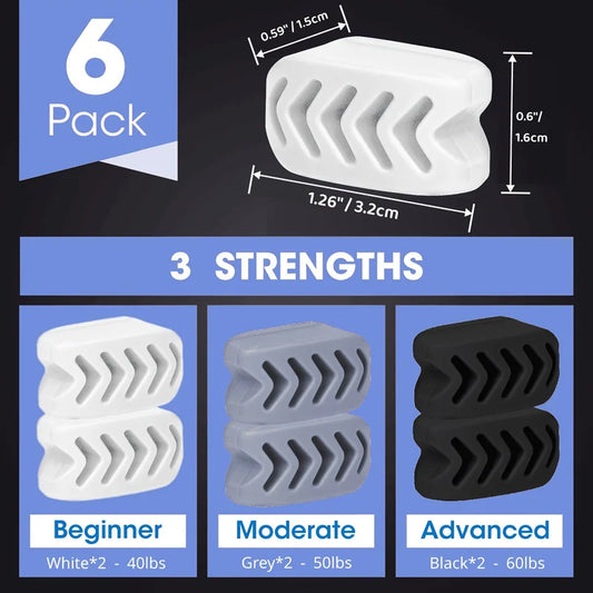 Detachable silicone jaw exerciser ball with adjustable resistance levels - product image