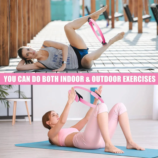 Durable pilates yoga ring with fiberglass core for flexibility and strength training - product image