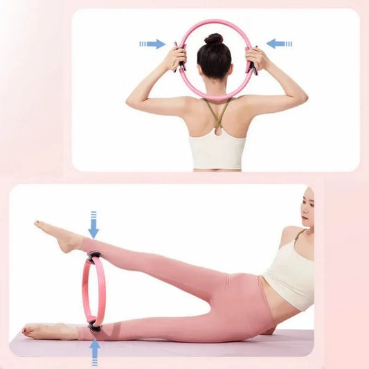 Durable pilates yoga ring with fiberglass core for flexibility and strength training - product image