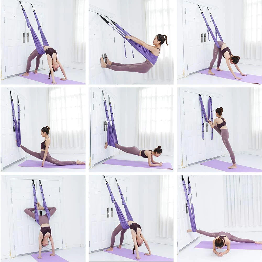Elastic air yoga tension belt adjustable for stretching and waist training - product image