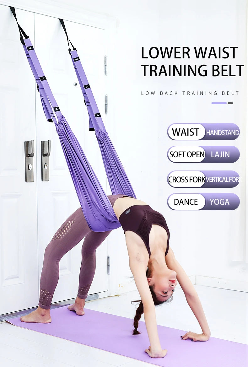 Elastic air yoga tension belt adjustable for stretching and waist training - product image