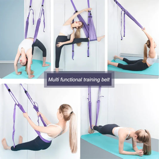 Elastic air yoga tension belt adjustable for stretching and waist training - product image