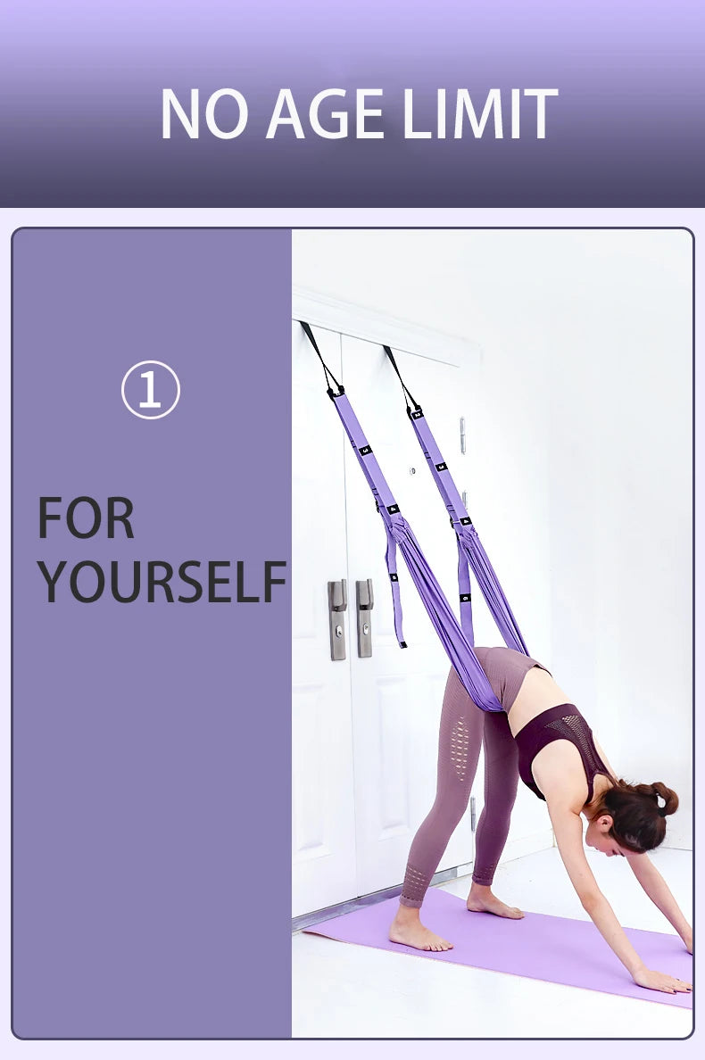 Elastic air yoga tension belt adjustable for stretching and waist training - product image