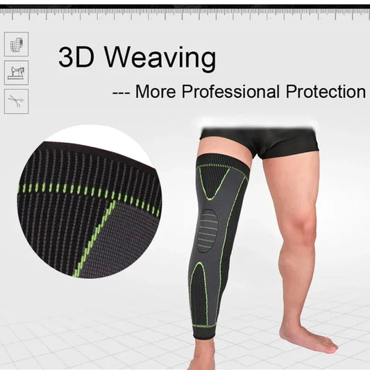 Elastic non-slip knee sleeve with adjustable compression strap polyester - product image