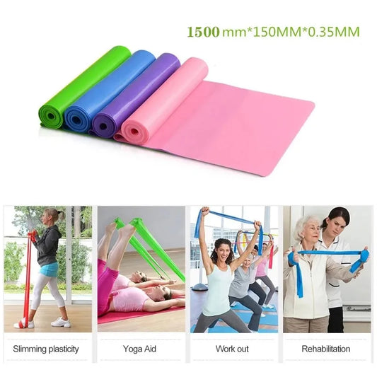 Elastic yoga resistance bands for chest expansion and strength training - product image