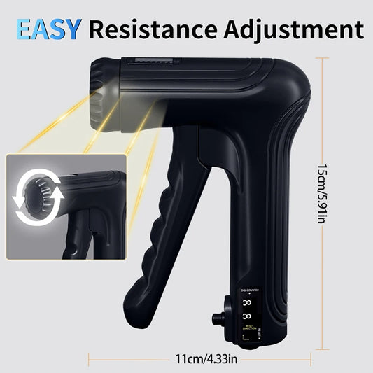 Electric adjustable grip strength trainer with mechanical counter 5-60kg resistance - product image