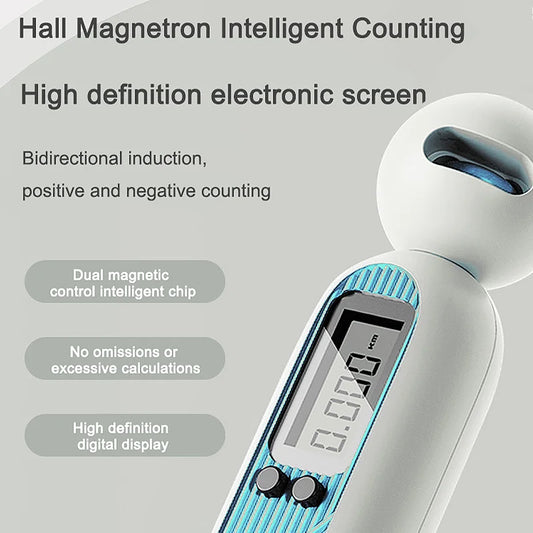 Electronic counting jump rope with 360° rotation and adjustable length - product image