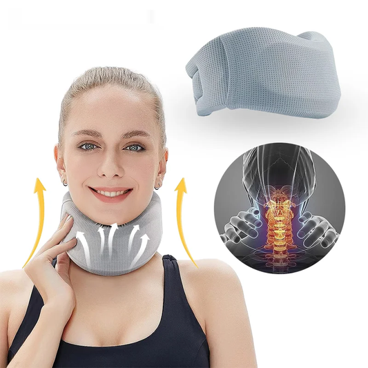 Ergonomic neck brace with front support and rear traction for posture correction - product image