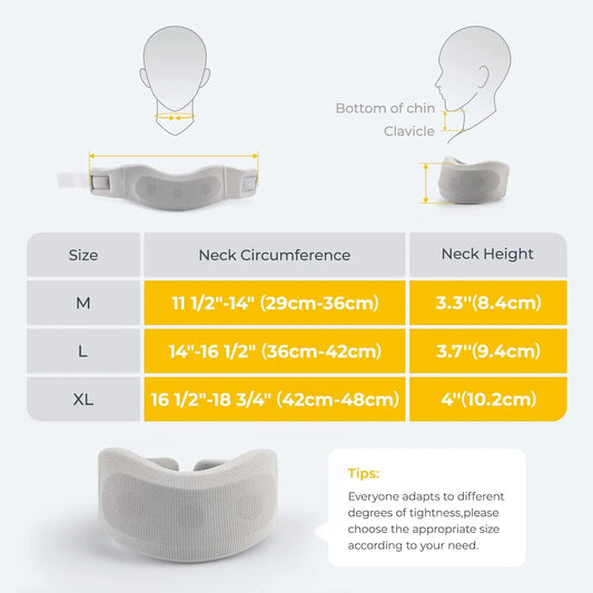 Ergonomic neck brace with front support and rear traction for posture correction - product image