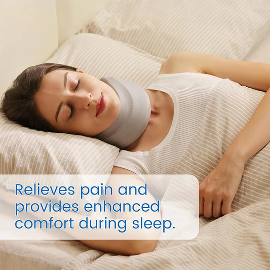 Ergonomic neck brace with front support and rear traction for posture correction - product image