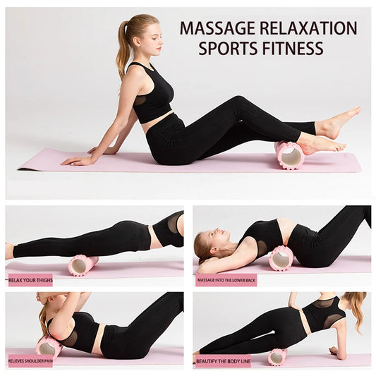 Eva foam roller for deep tissue massage and muscle recovery in yoga and pilates - product image