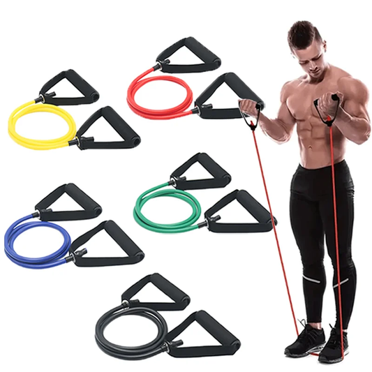 Exercise resistance bands with handles for strength training and rehabilitation - product image