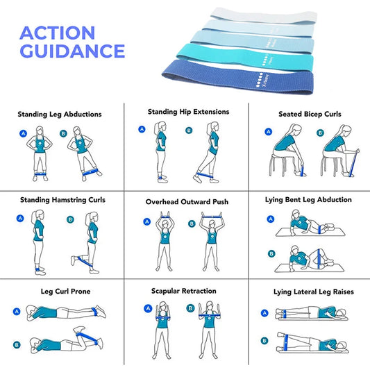 Fabric fitness resistance bands booty bands set for yoga and workout - product image