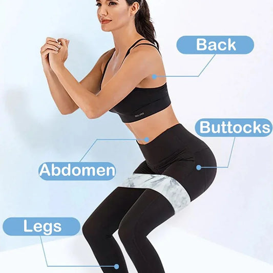 Fabric squat loop resistance bands with anti-slip grip for fitness and yoga training - product image