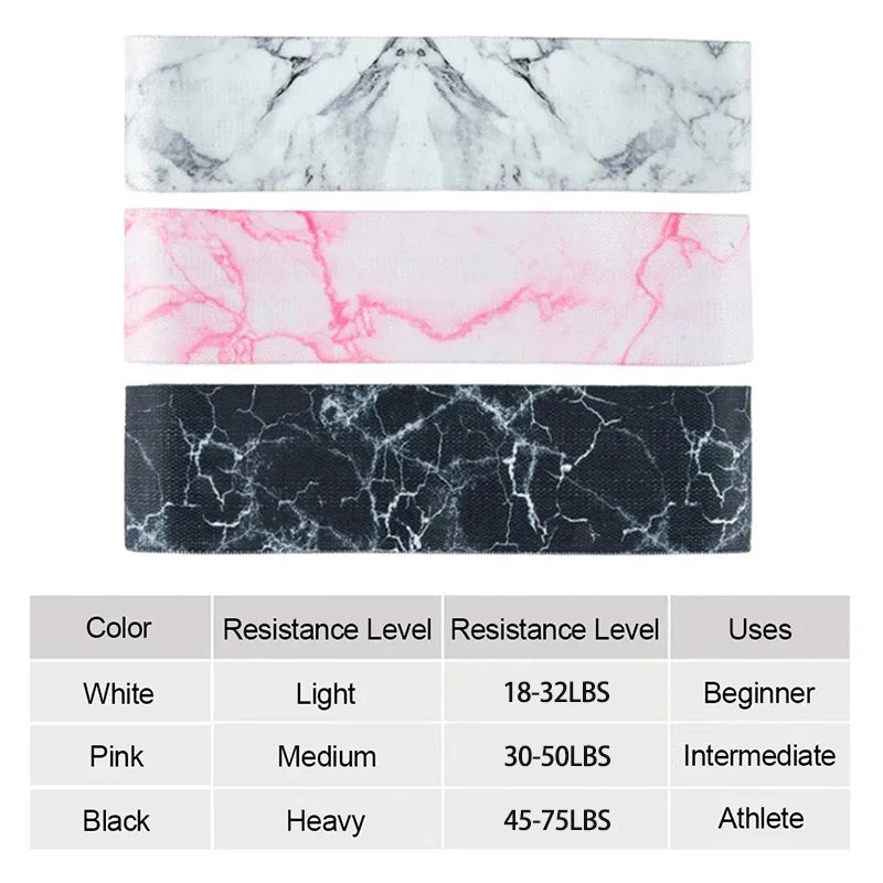 Fabric squat loop resistance bands with anti-slip grip for fitness and yoga training - product image