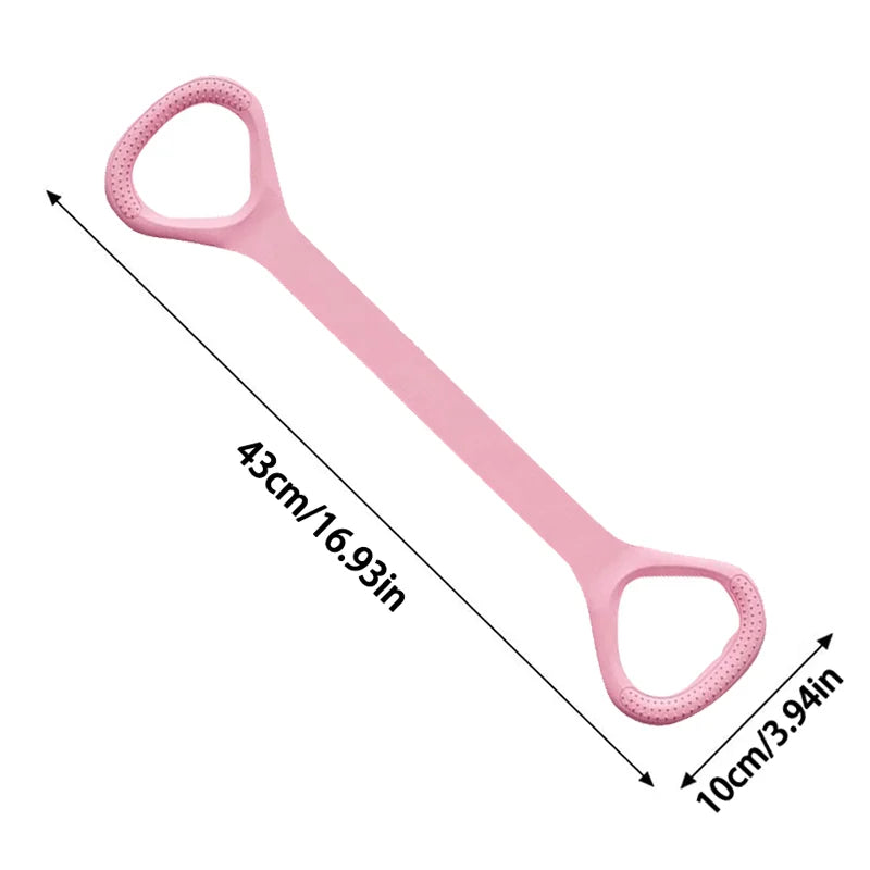 Figure-8 chest expander with thick silicone bands and non-slip handles - product image