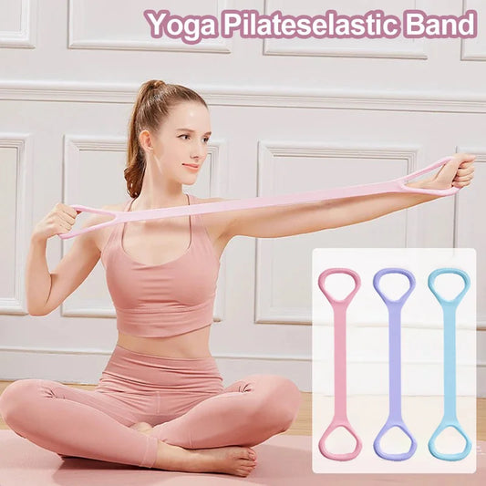 Figure-8 chest expander with thick silicone bands and non-slip handles - product image