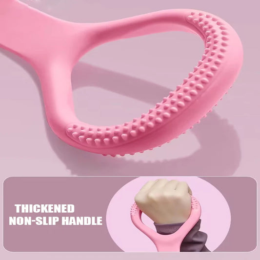 Figure-8 chest expander with thick silicone bands and non-slip handles - product image