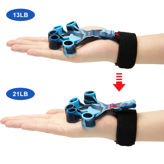 Finger gripper exerciser with 6 resistance levels for hand strength training - product image