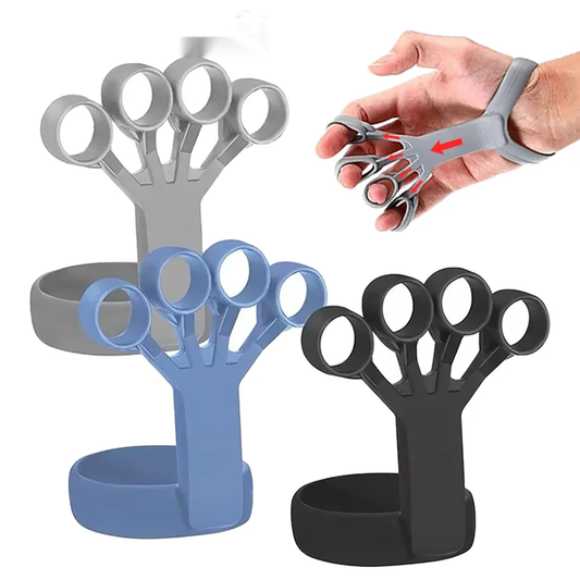 Finger stretcher grip strengthener with silicone for hand therapy and forearm exercise - product image