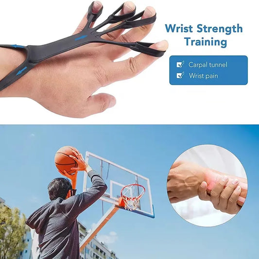 Finger stretcher grip strengthener with silicone for hand therapy and forearm exercise - product image