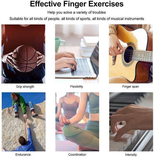 Finger stretcher grip strengthener with silicone for hand therapy and forearm exercise - product image