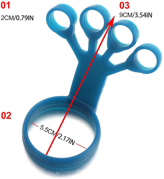 Finger stretcher grip strengthener with silicone for hand therapy and forearm exercise - product image