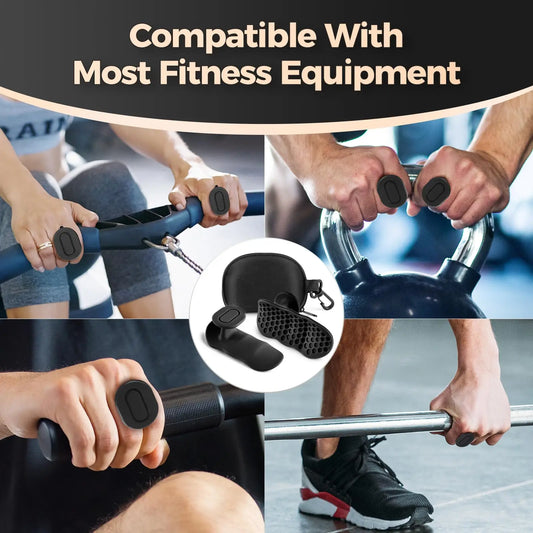 Fingerless workout gym grips with silicone palm protection for weight lifting - product image