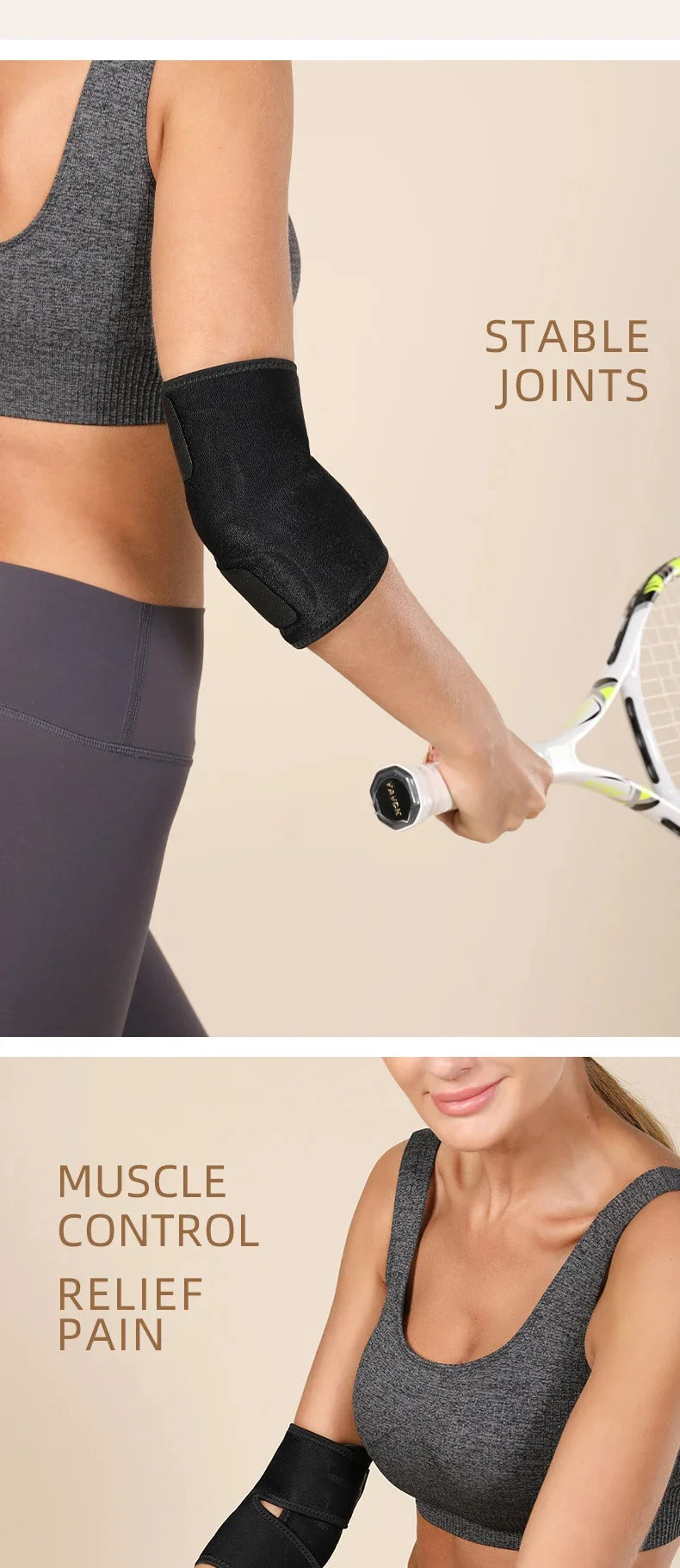 Fitness elbow brace compression sleeve for tendonitis and joint pain relief - product image