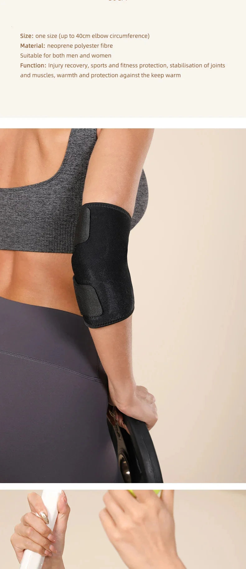 Fitness elbow brace compression sleeve for tendonitis and joint pain relief - product image